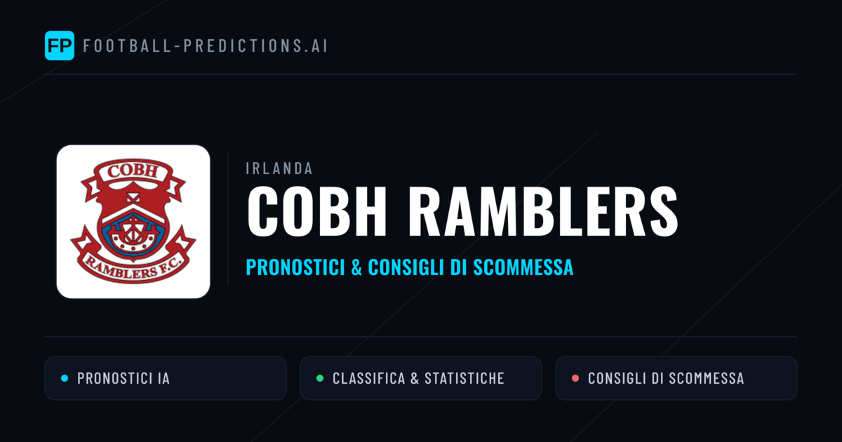 Pronostici e Statistiche Cobh Ramblers
