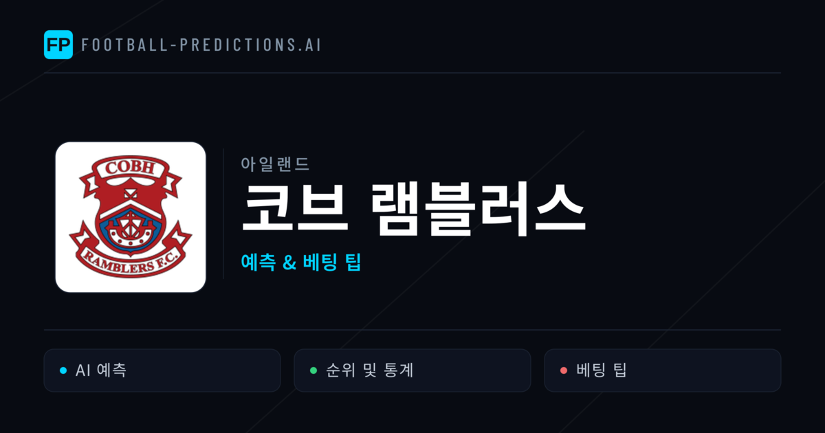 코브 램블러스 축구 예측 & 통계