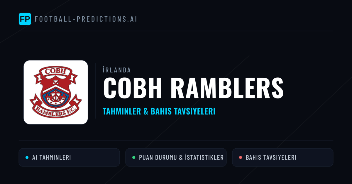 Cobh Ramblers Tahminleri & İstatistikler