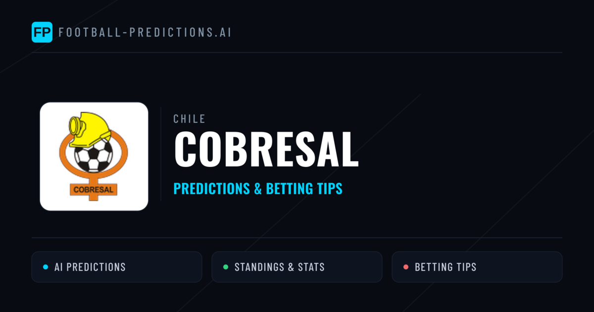 Cobresal Predictions & Stats