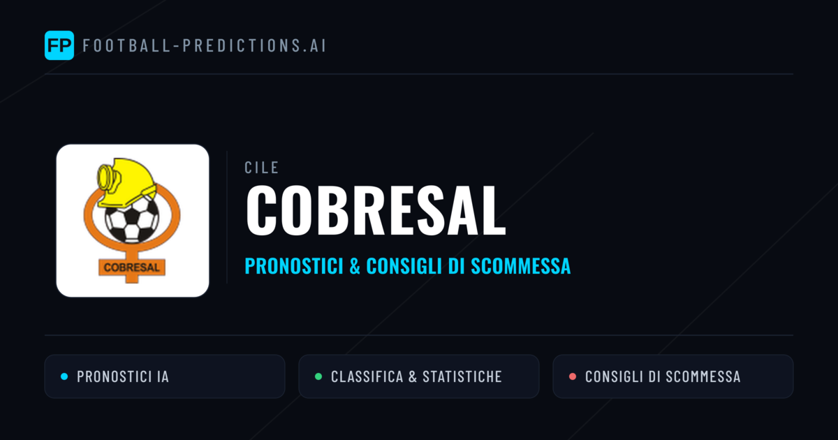 Pronostici e Statistiche Cobresal