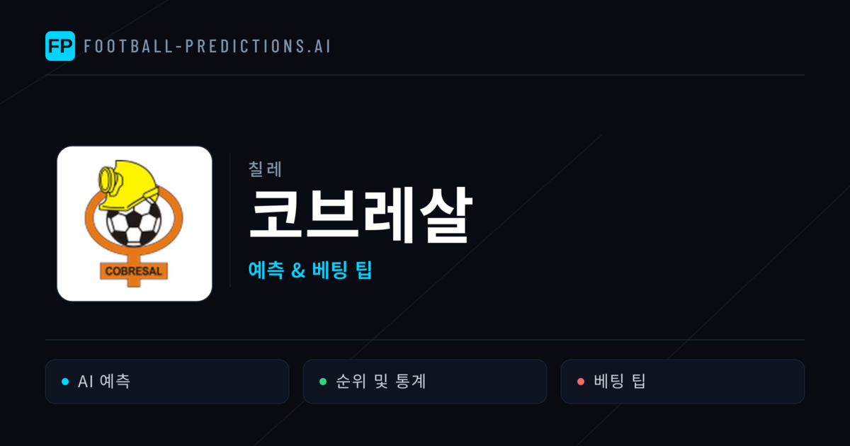 코브레살 축구 예측 & 통계