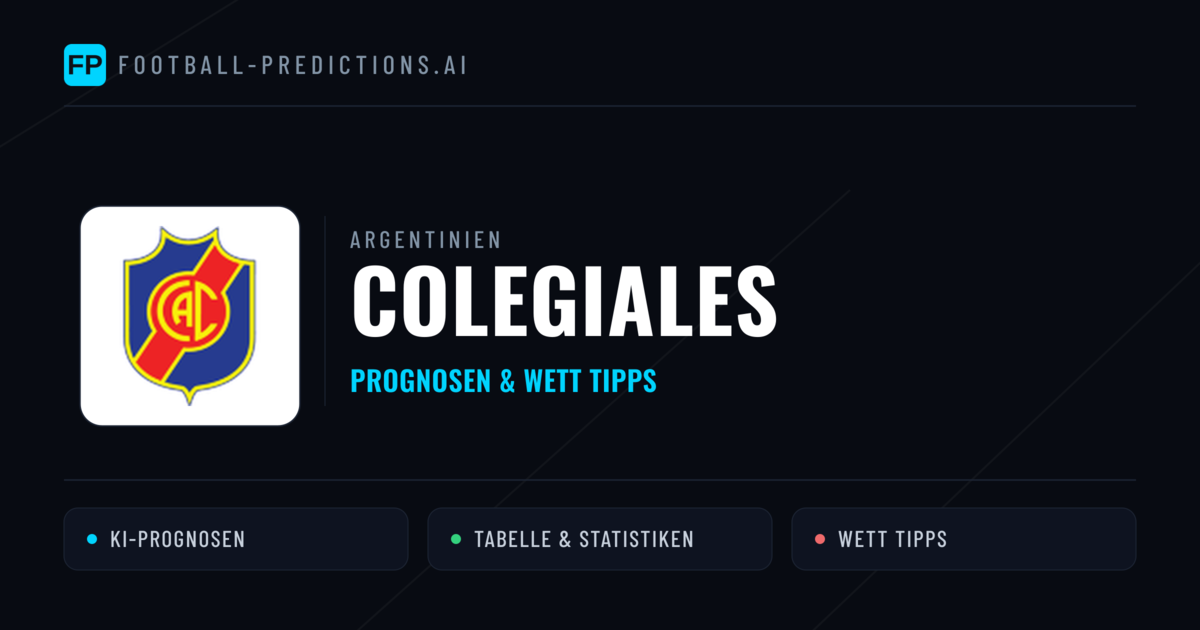 Colegiales Prognosen & Statistiken