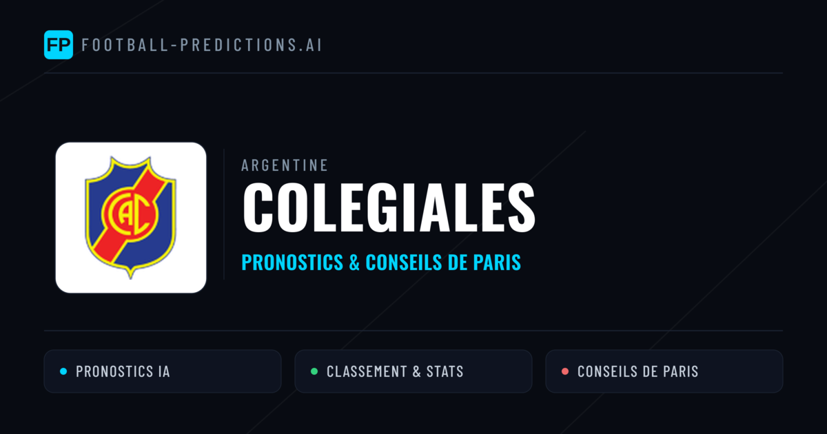Colegiales Pronostics & Statistiques