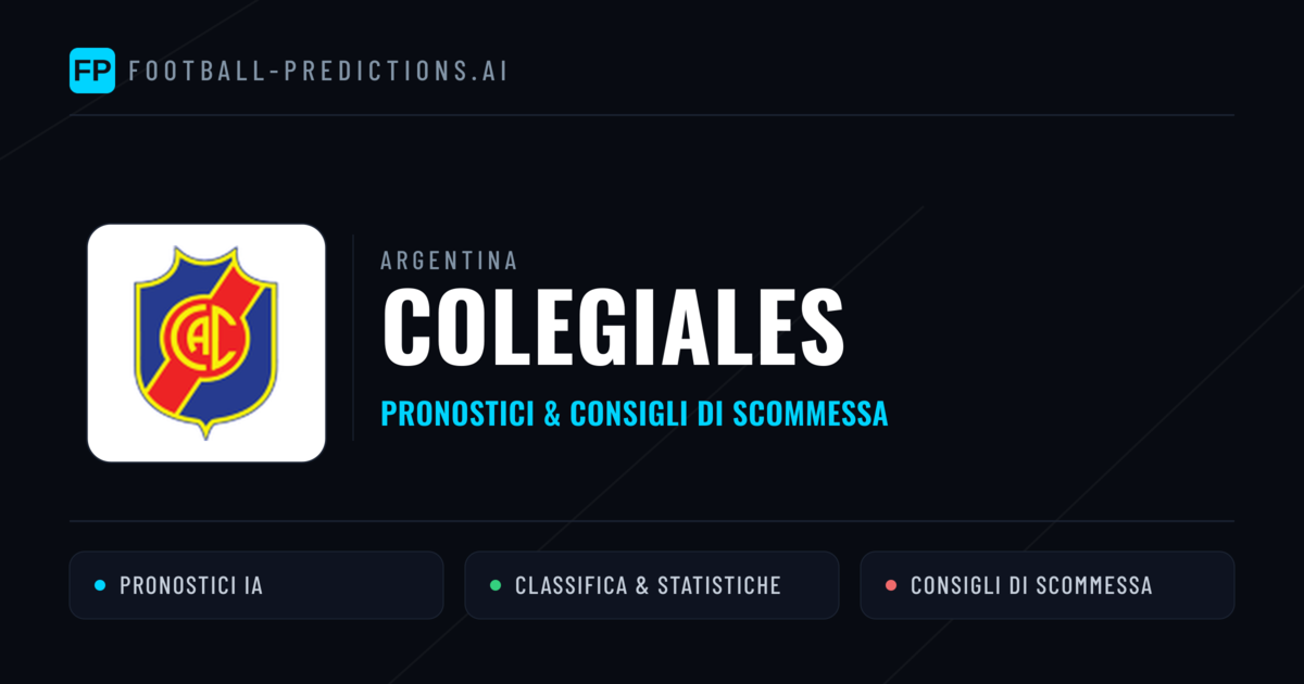 Pronostici e Statistiche Colegiales