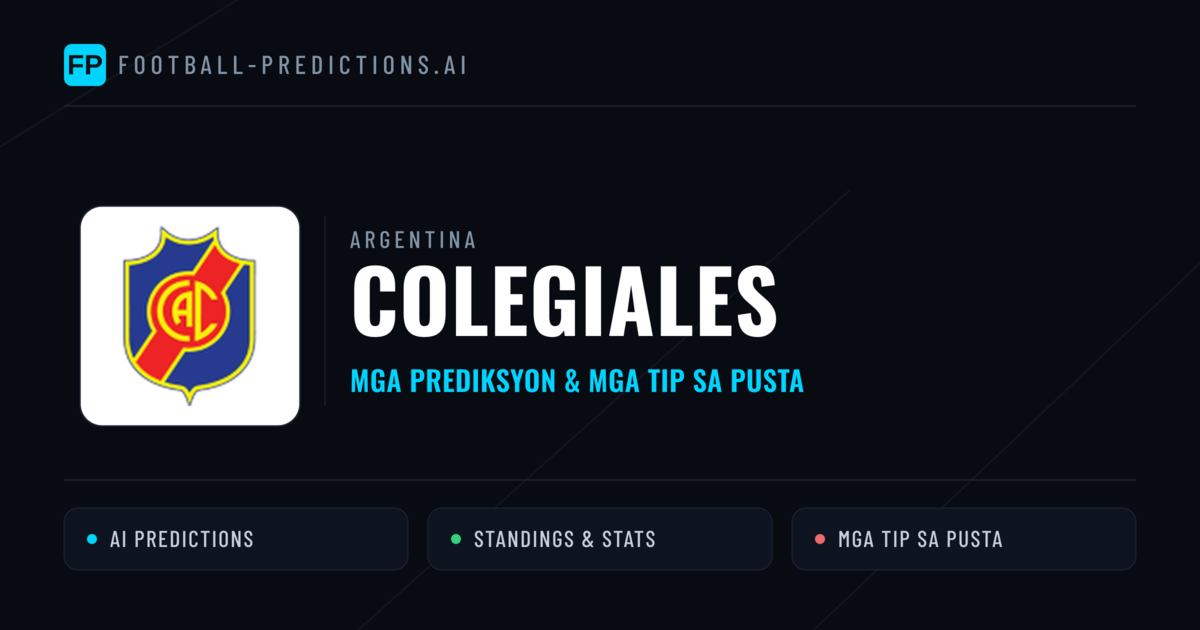 Colegiales Predictions & Stats