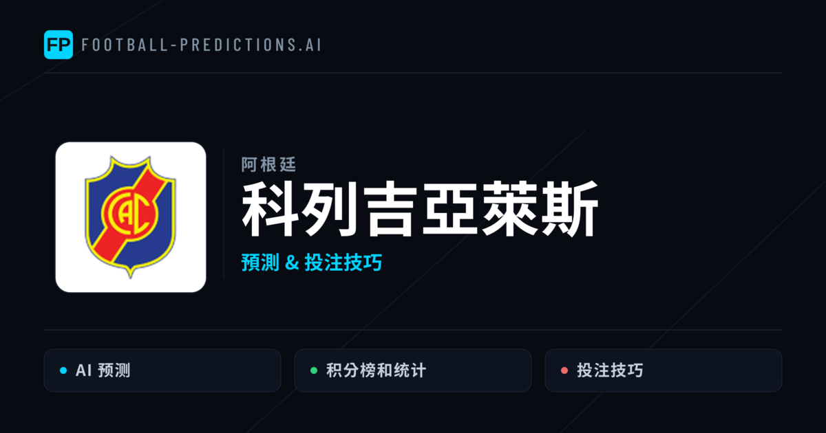 科列吉亞萊斯 運彩分析|足球預測與數據