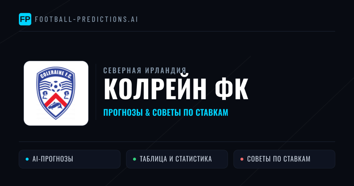 Колрейн ФК прогнозы и статистика