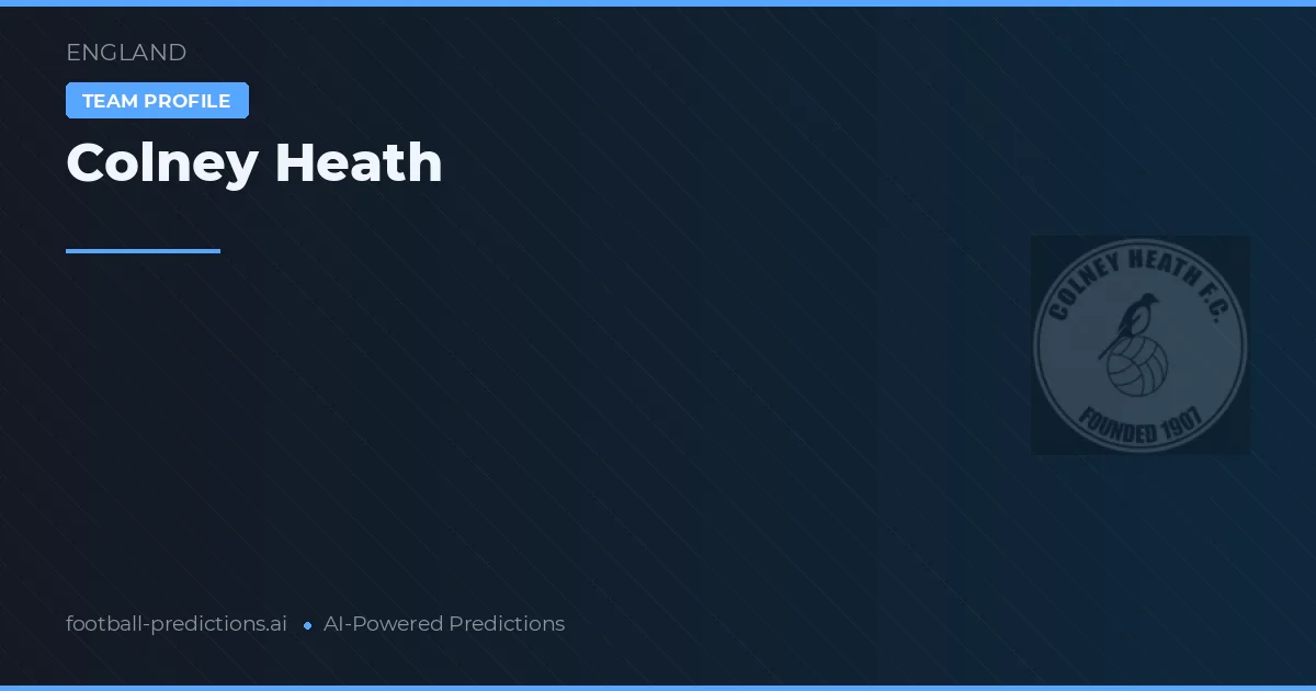 Colney Heath Predictions & Stats