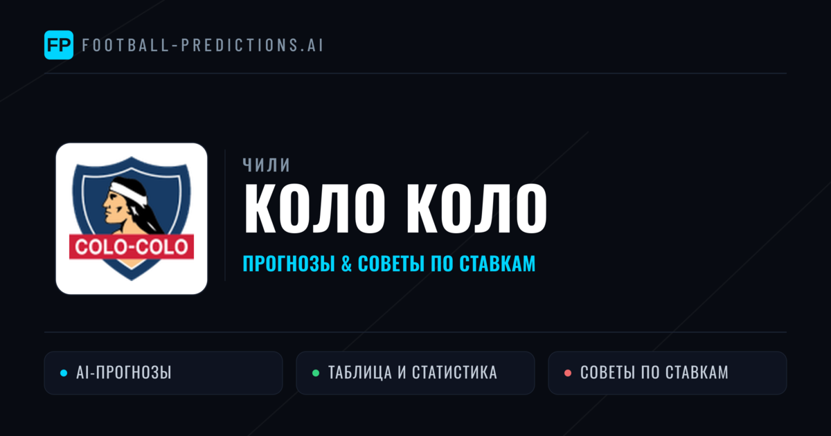 Коло Коло прогнозы и статистика
