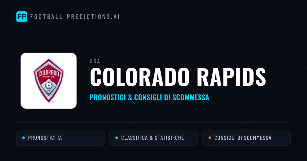 Pronostici e Statistiche Colorado Rapids
