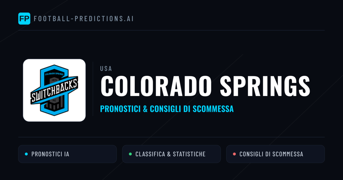 Pronostici e Statistiche Colorado Springs