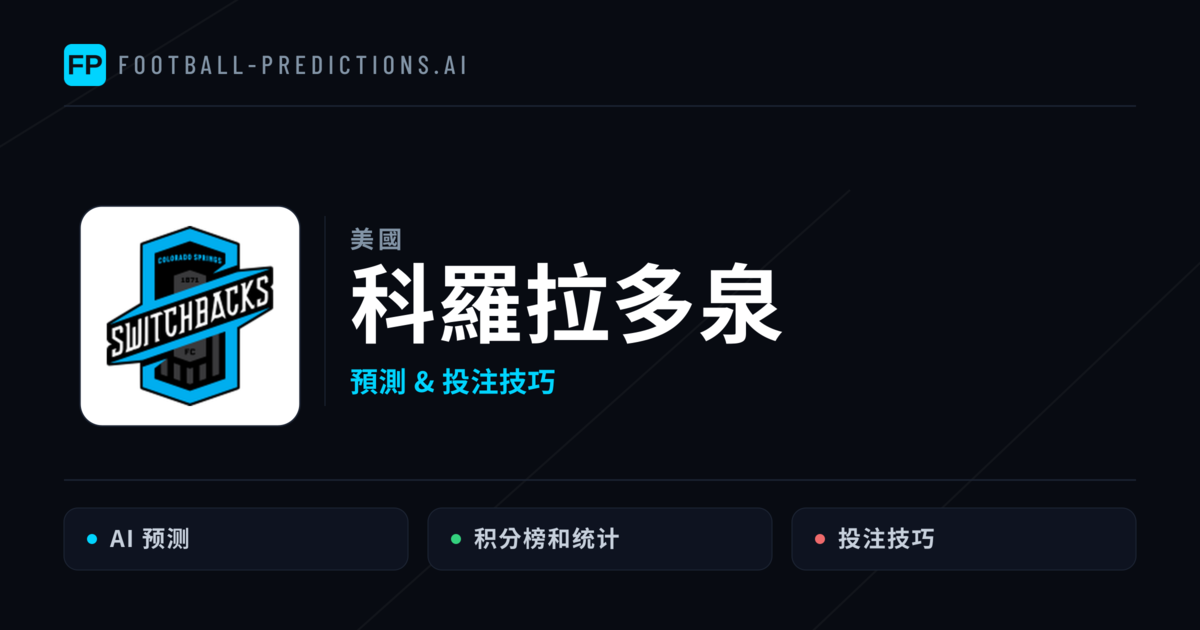 科羅拉多泉 運彩分析|足球預測與數據