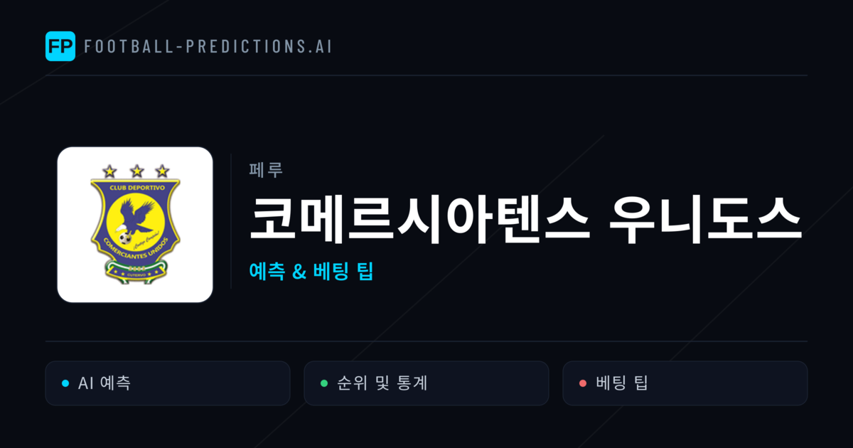 코메르시아텐스 우니도스 축구 예측 & 통계
