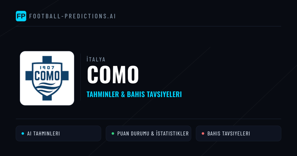 Como Tahminleri & İstatistikler