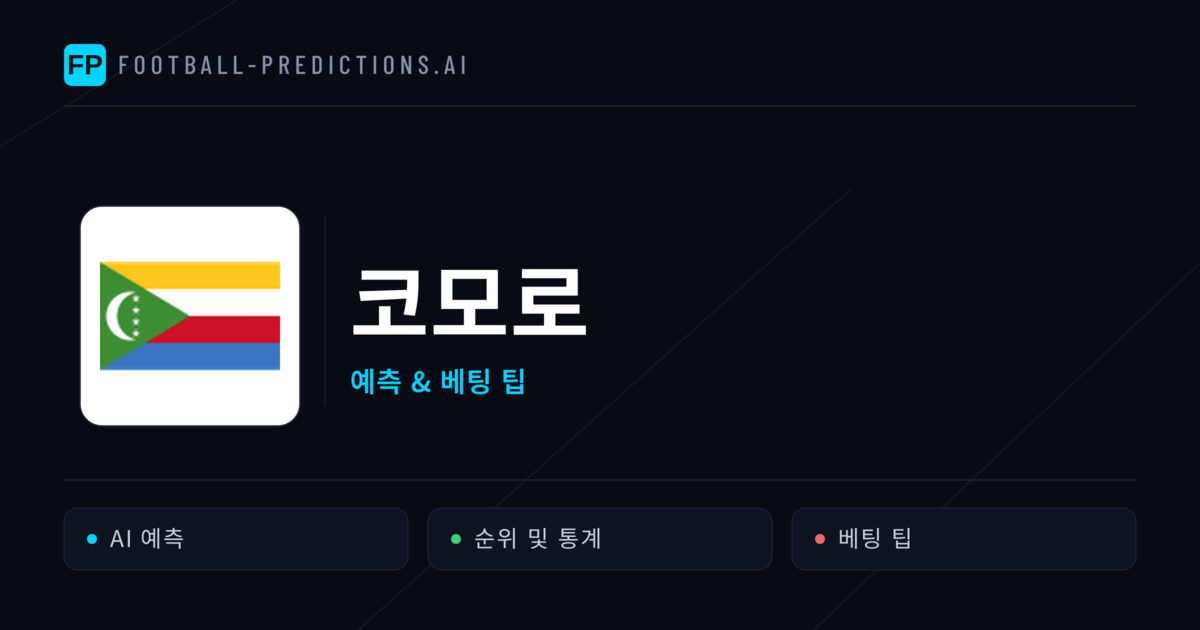 코모로 축구 예측 & 통계