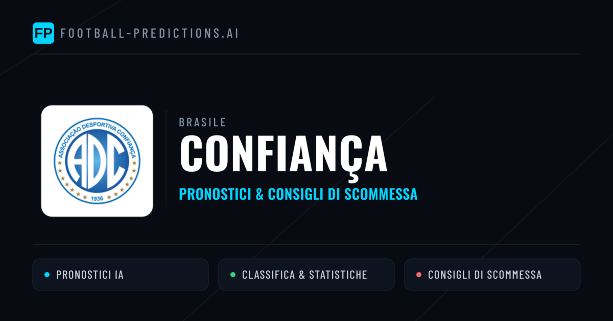 Pronostici e Statistiche Confiança