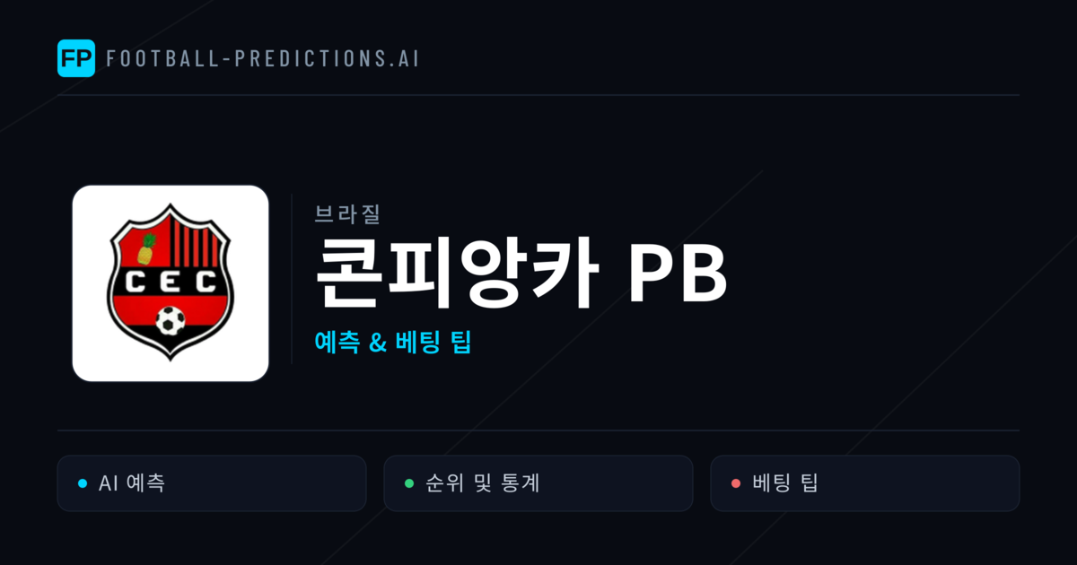 콘피앙카 PB 축구 예측 & 통계