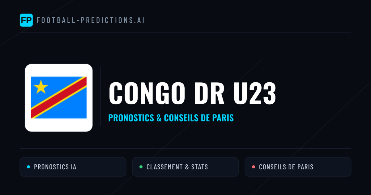 Congo DR U23 Pronostics & Statistiques