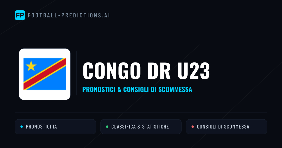 Pronostici e Statistiche Congo DR U23