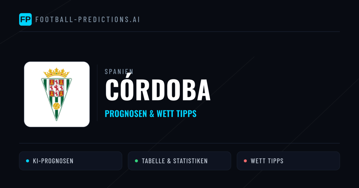 Córdoba Prognosen & Statistiken