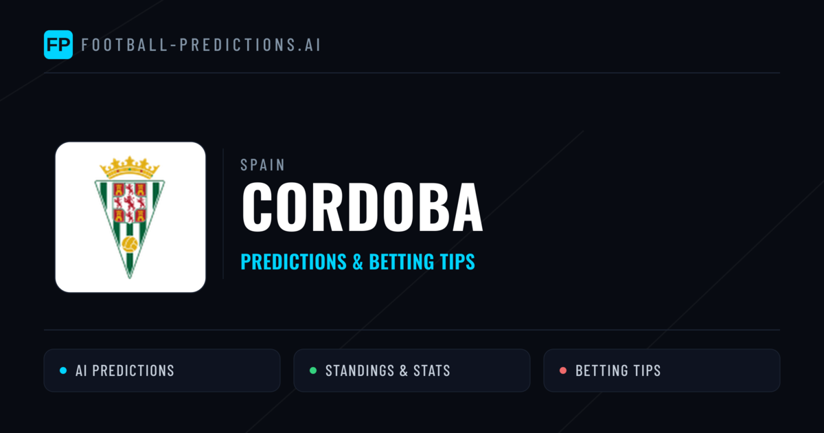 Cordoba Predictions & Stats