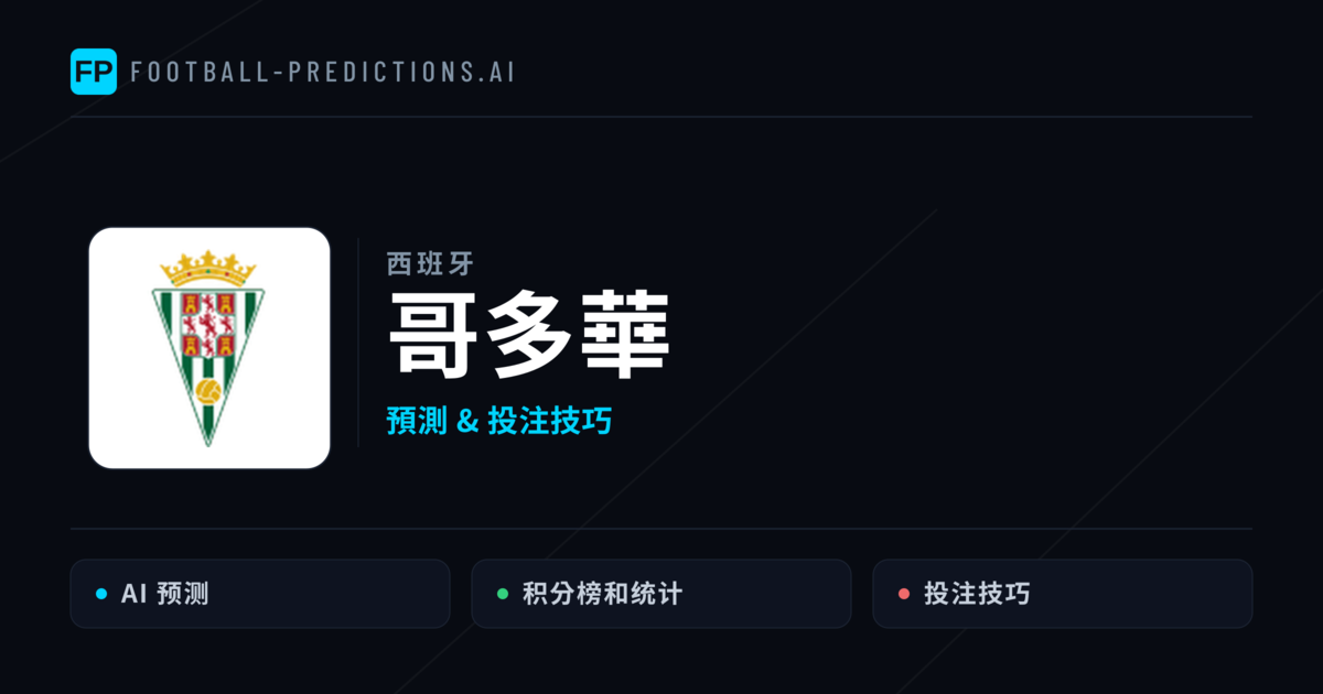 哥多華 運彩分析｜足球預測與數據