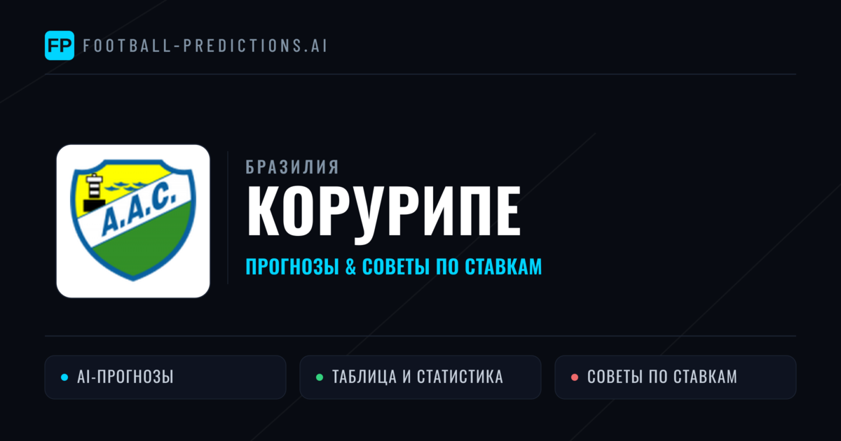 Корурипе прогнозы и статистика