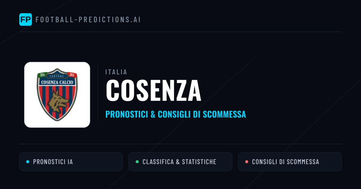 Pronostici e Statistiche Cosenza