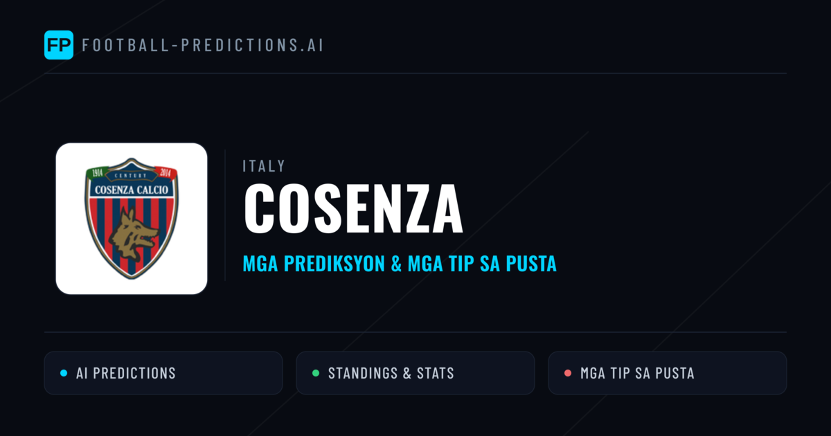 Cosenza Predictions & Stats