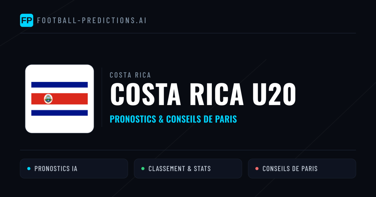 Costa Rica U20 Pronostics & Statistiques