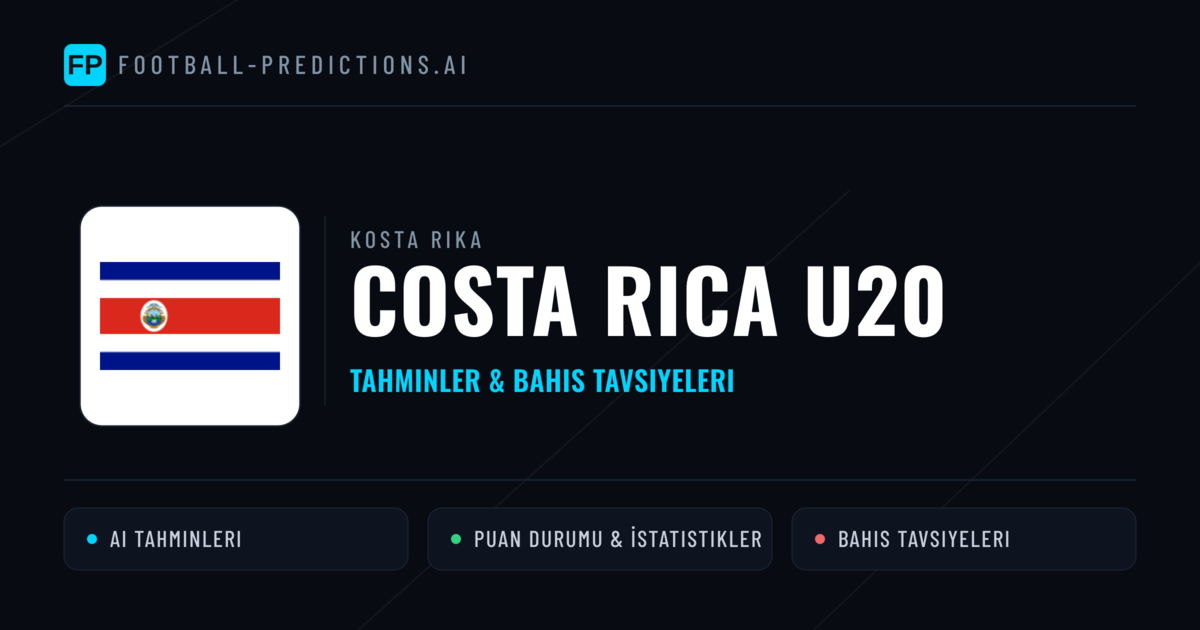 Costa Rica U20 Tahminleri & İstatistikler
