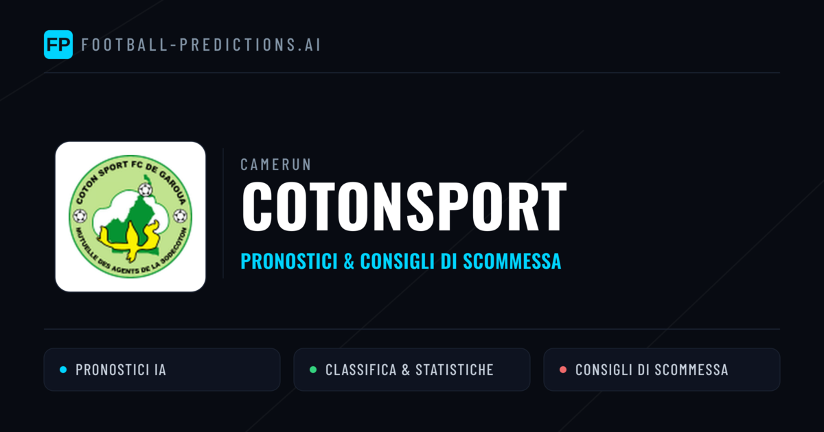 Pronostici e Statistiche Cotonsport