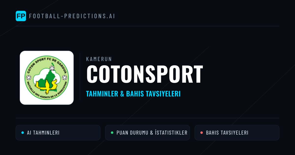 Cotonsport Tahminleri & İstatistikler