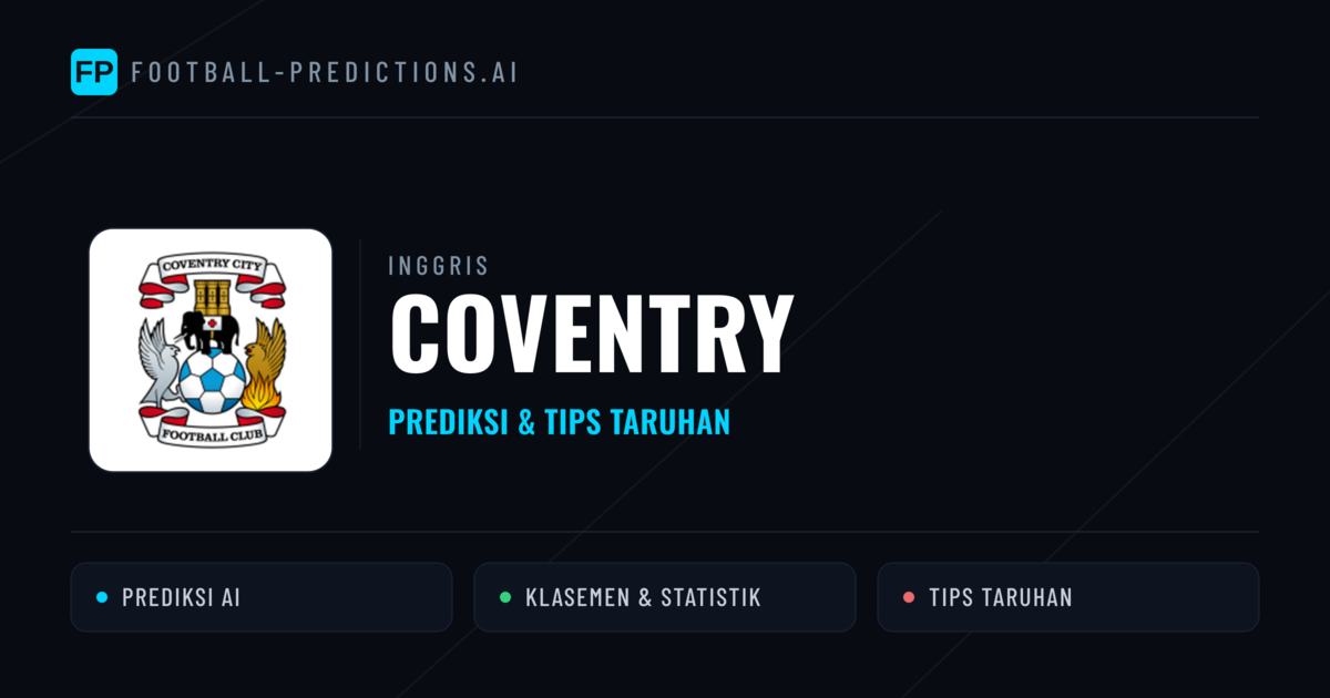 Coventry Prediksi & Statistik Piala Dunia
