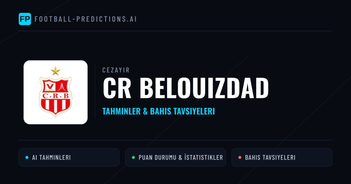 CR Belouizdad Tahminleri & İstatistikler