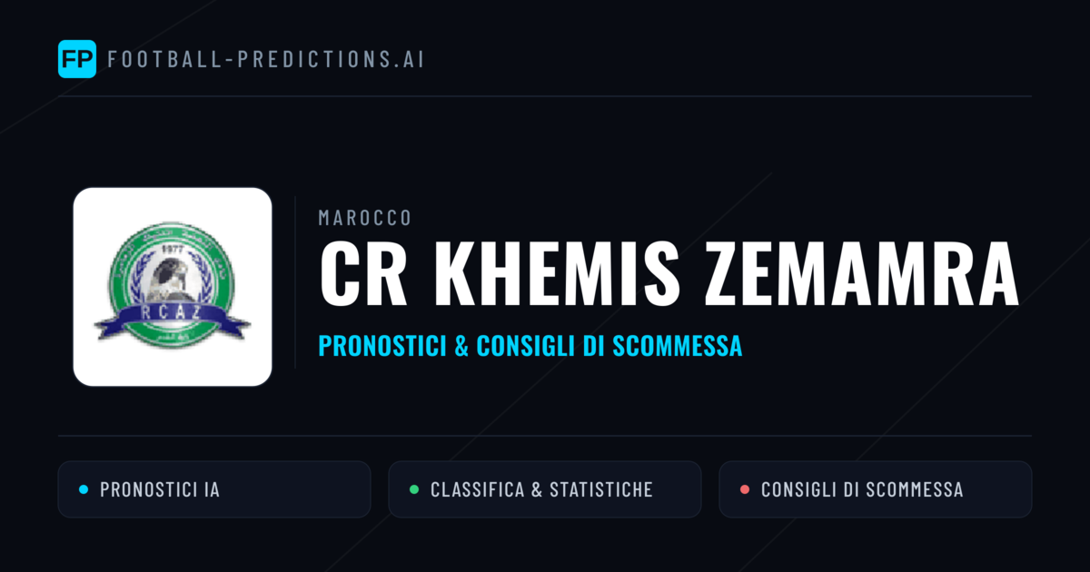 Pronostici e Statistiche CR Khemis Zemamra