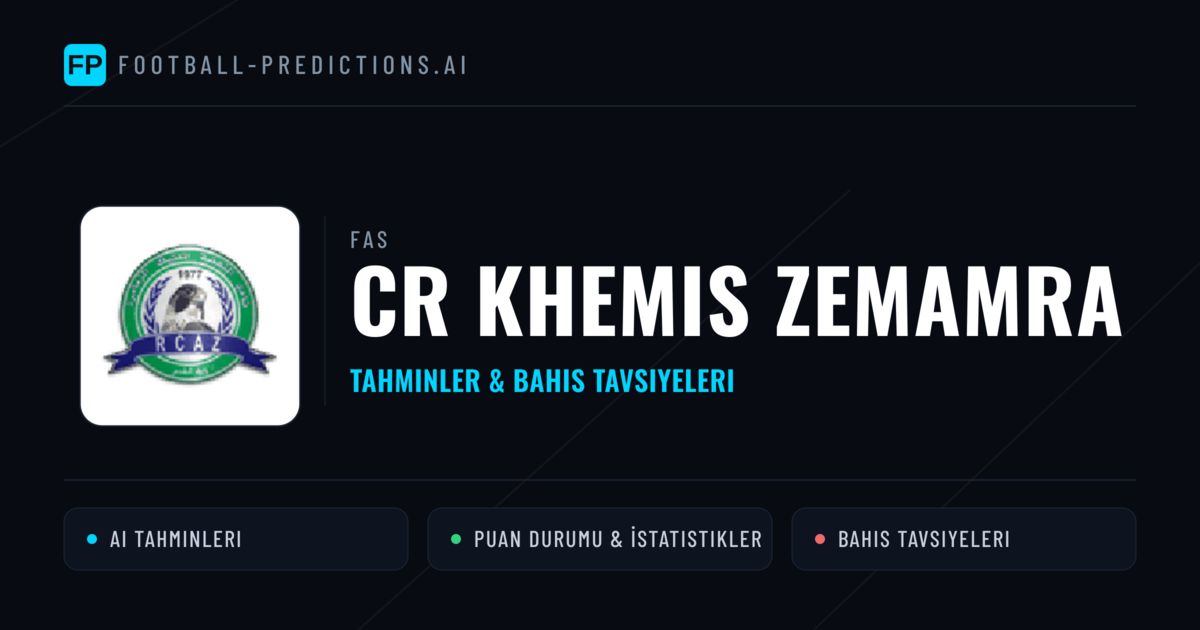 CR Khemis Zemamra Tahminleri & İstatistikler