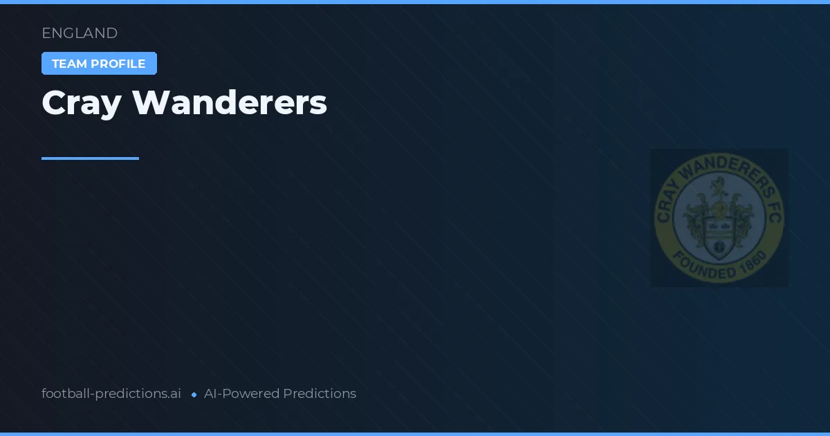Cray Wanderers Predictions & Stats