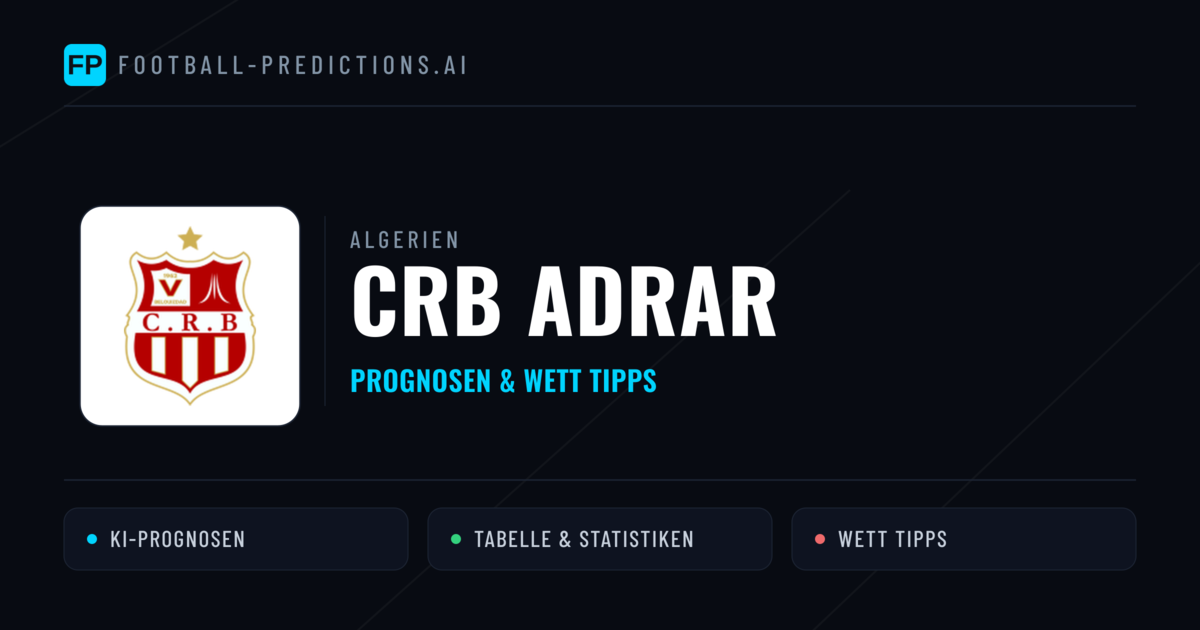 CRB Adrar Prognosen & Statistiken