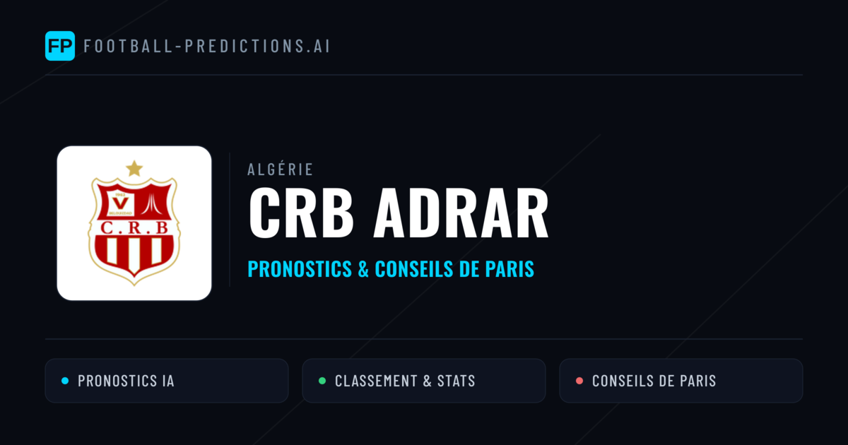 CRB Adrar Pronostics & Statistiques