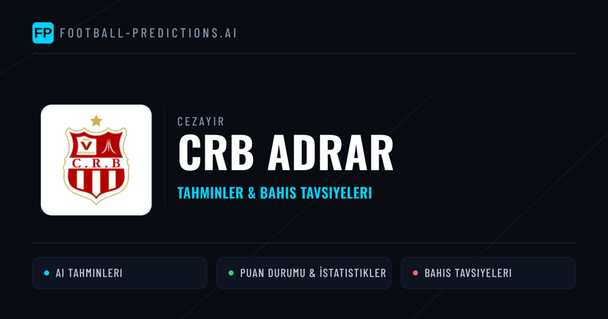 CRB Adrar Tahminleri & İstatistikler
