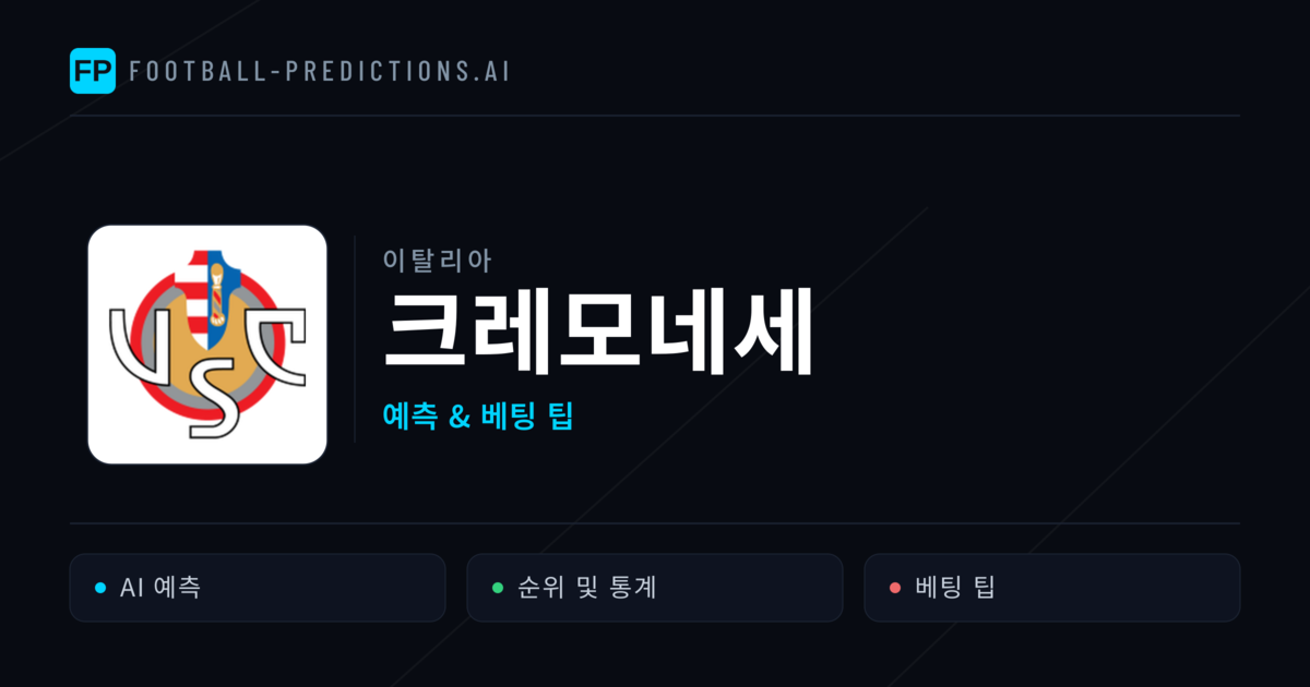 크레모네세 축구 예측 & 통계