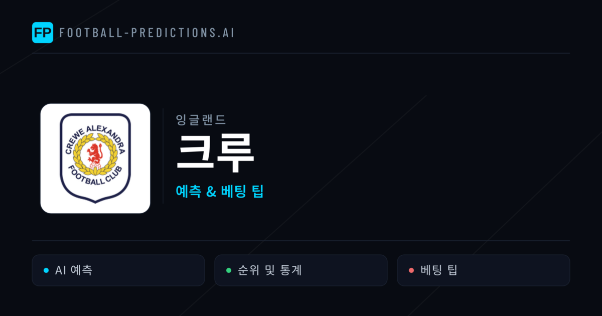 크루 축구 예측 & 통계