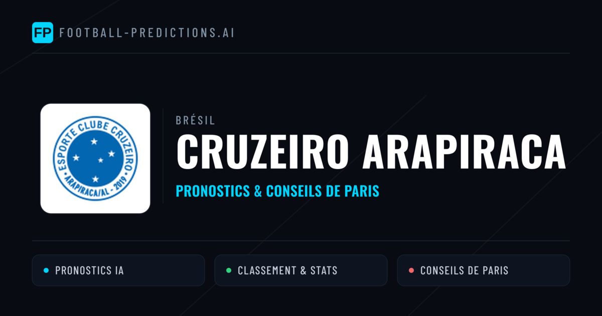Cruzeiro Arapiraca Pronostics & Statistiques