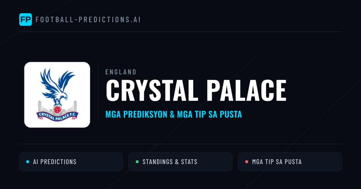 Crystal Palace Predictions & Stats