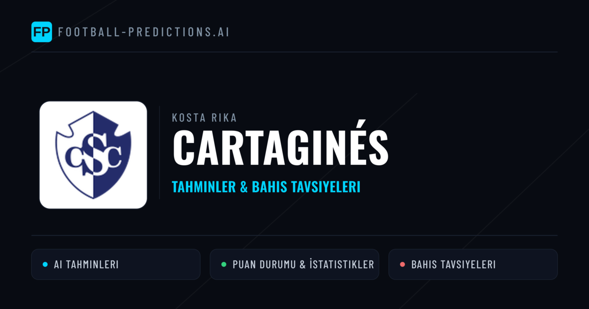 Cartaginés Tahminleri & İstatistikler