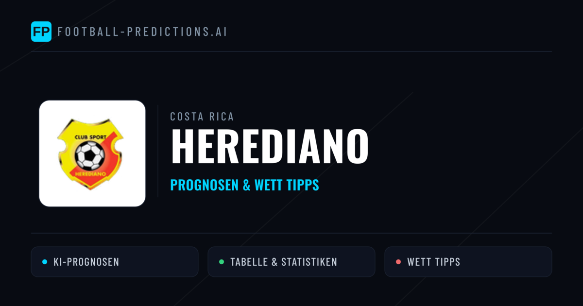 Herediano Prognosen & Statistiken