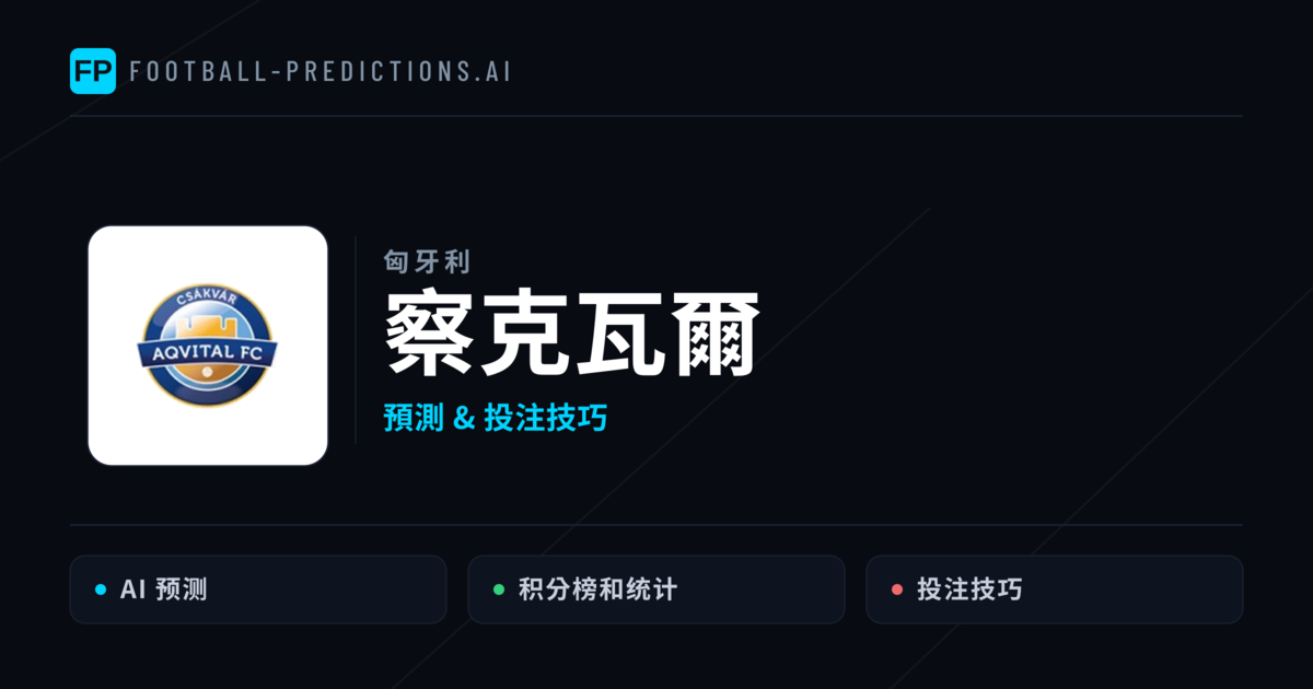 察克瓦爾 運彩分析|足球預測與數據