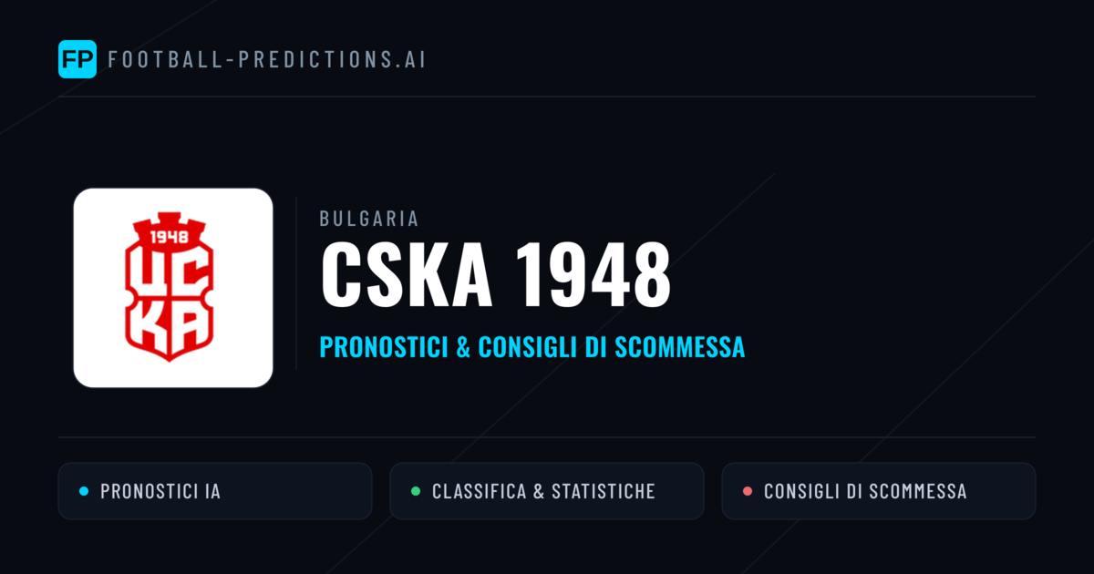 Pronostici e Statistiche CSKA 1948
